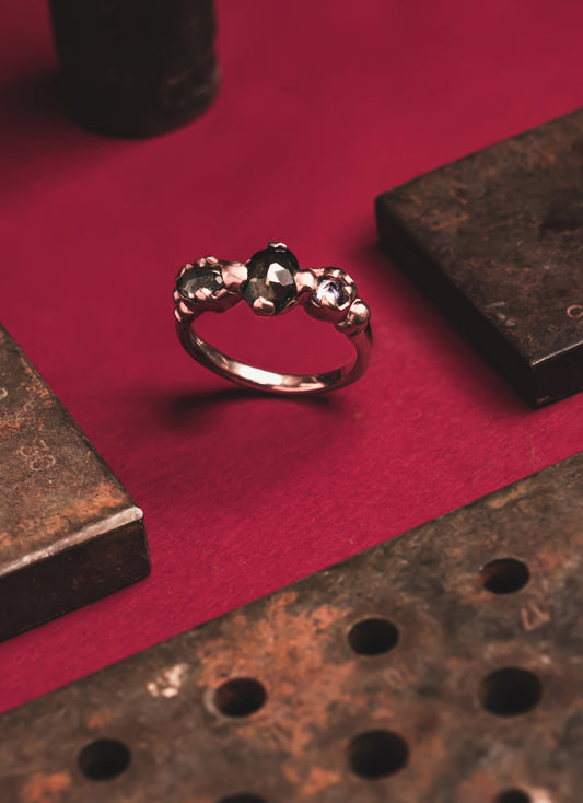 Anello Zaffiri Naturali