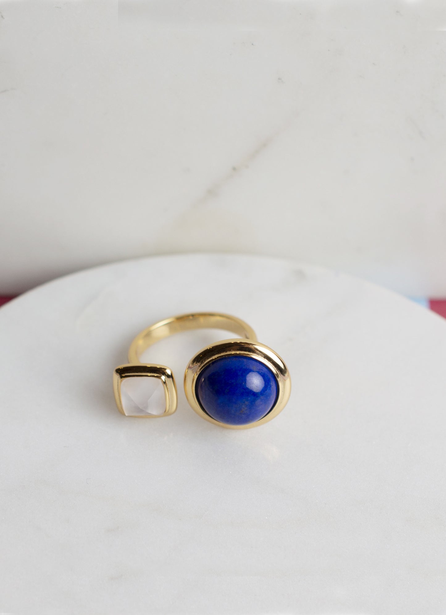 Anello con Lapis e Pietra di Luna