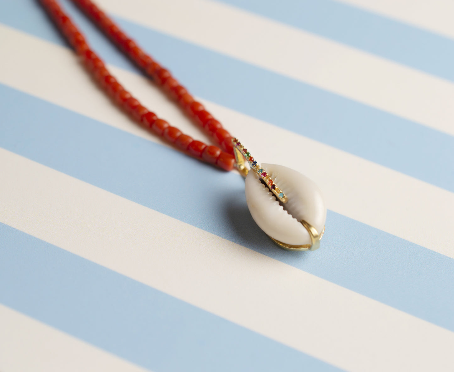 Catena Oro 9kt e Corallo Rosso