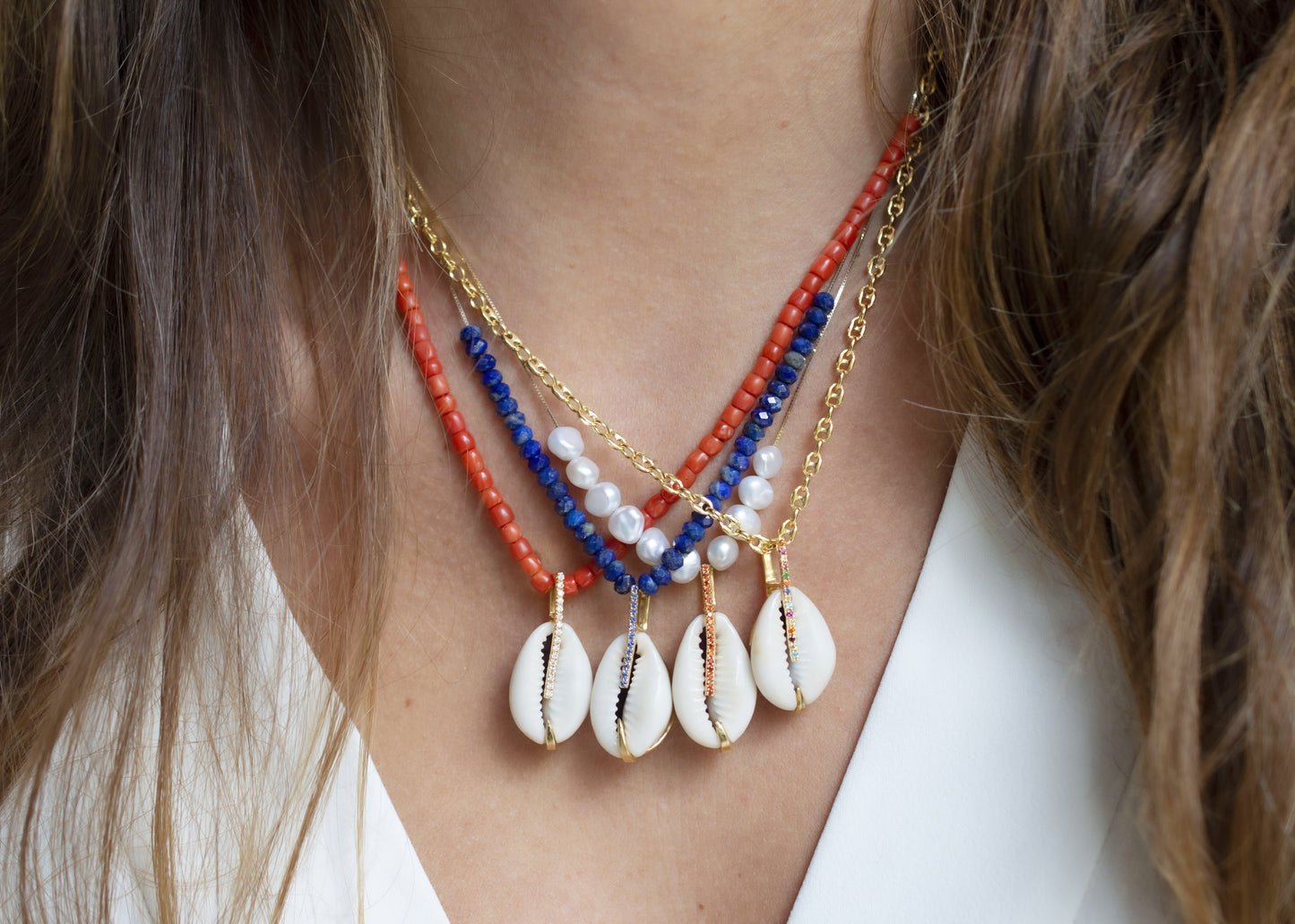 Catena Oro 9kt e Corallo Rosso