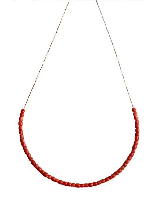 Catena Oro 9kt e Corallo Rosso