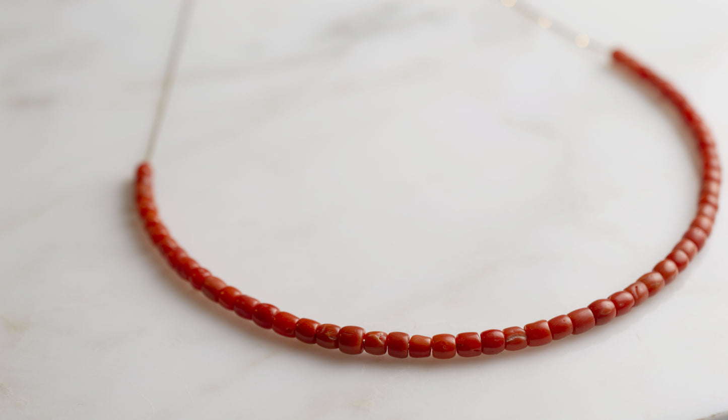 Catena Oro 9kt e Corallo Rosso