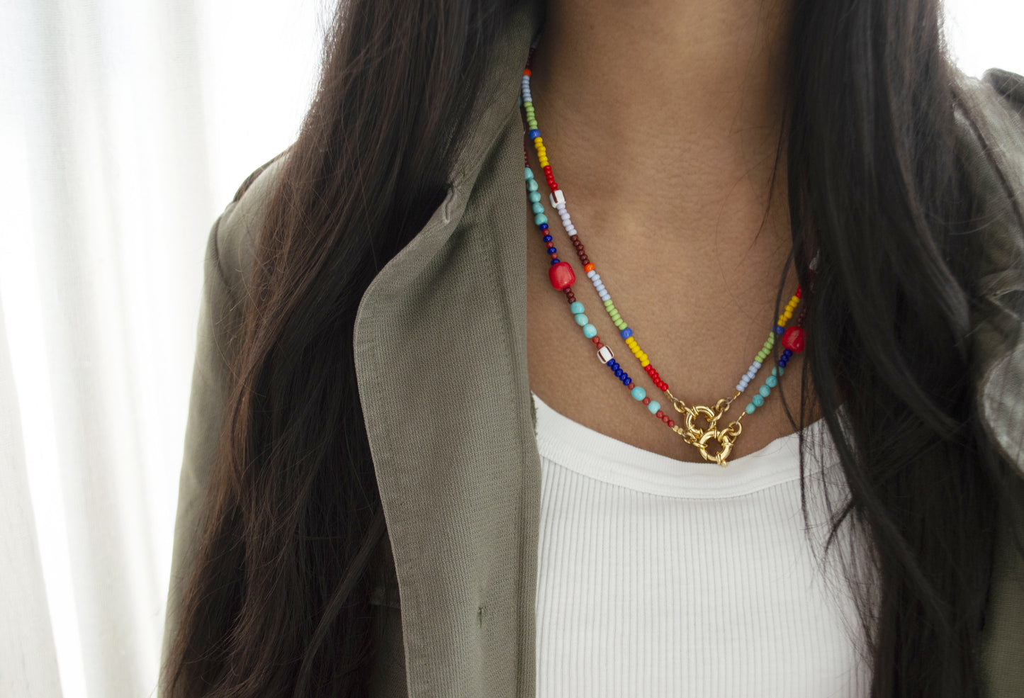 Collana Perline Multicolor