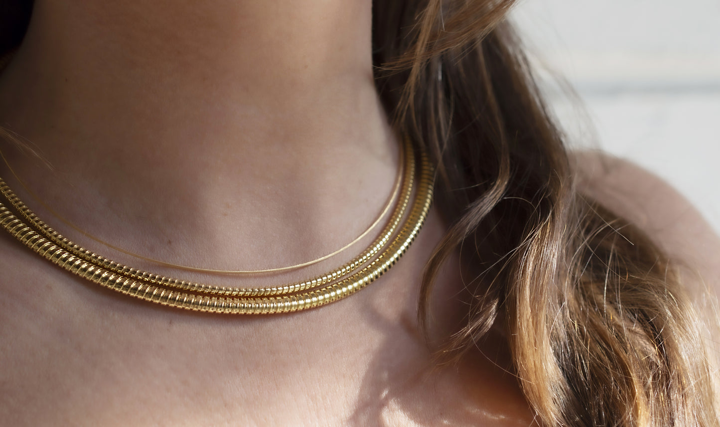 Catena Semirigida in Argento 925 Dorato