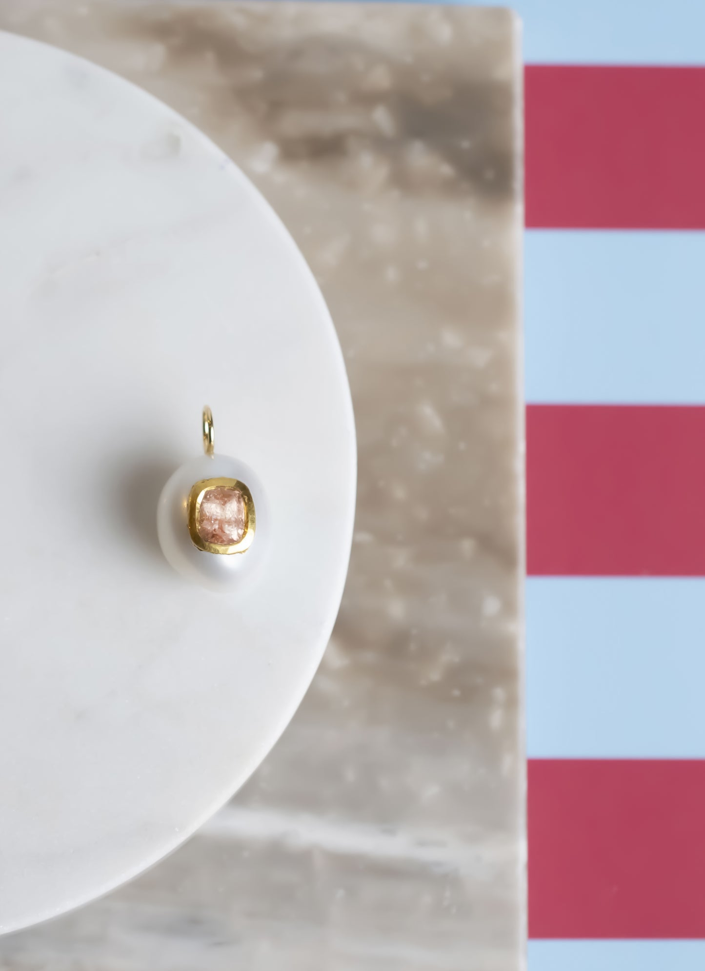 Ciondolo Perla e Tormalina Rosa