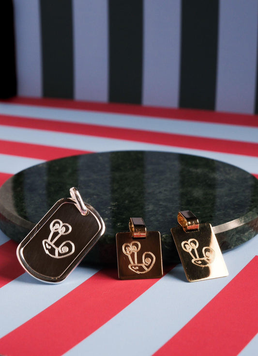 Piastrina oro 18 carati