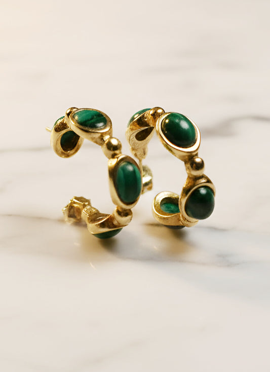 Orecchini malachite