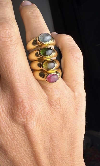 Anello Tormalina Verde