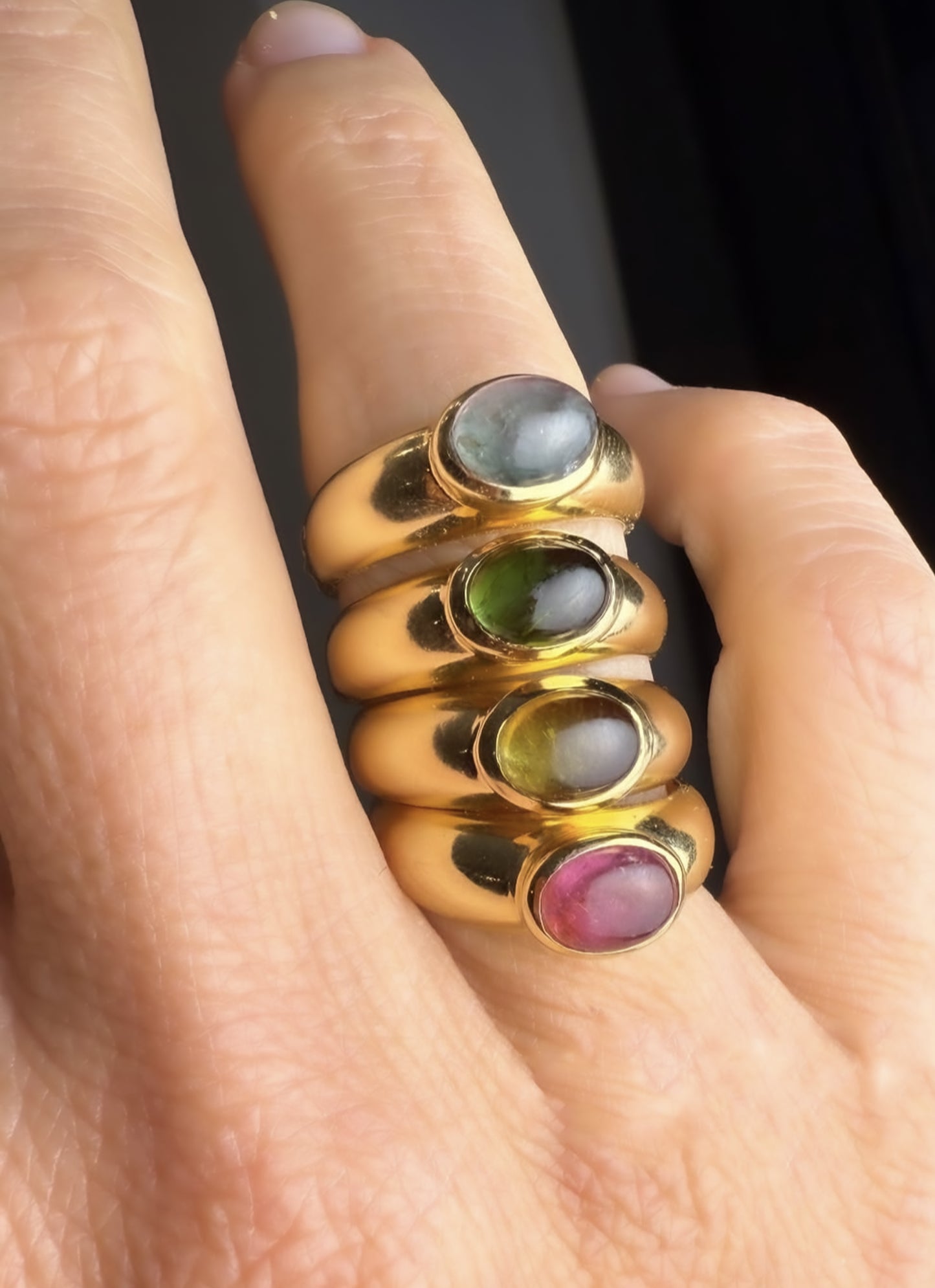 Anello Tormalina Verde