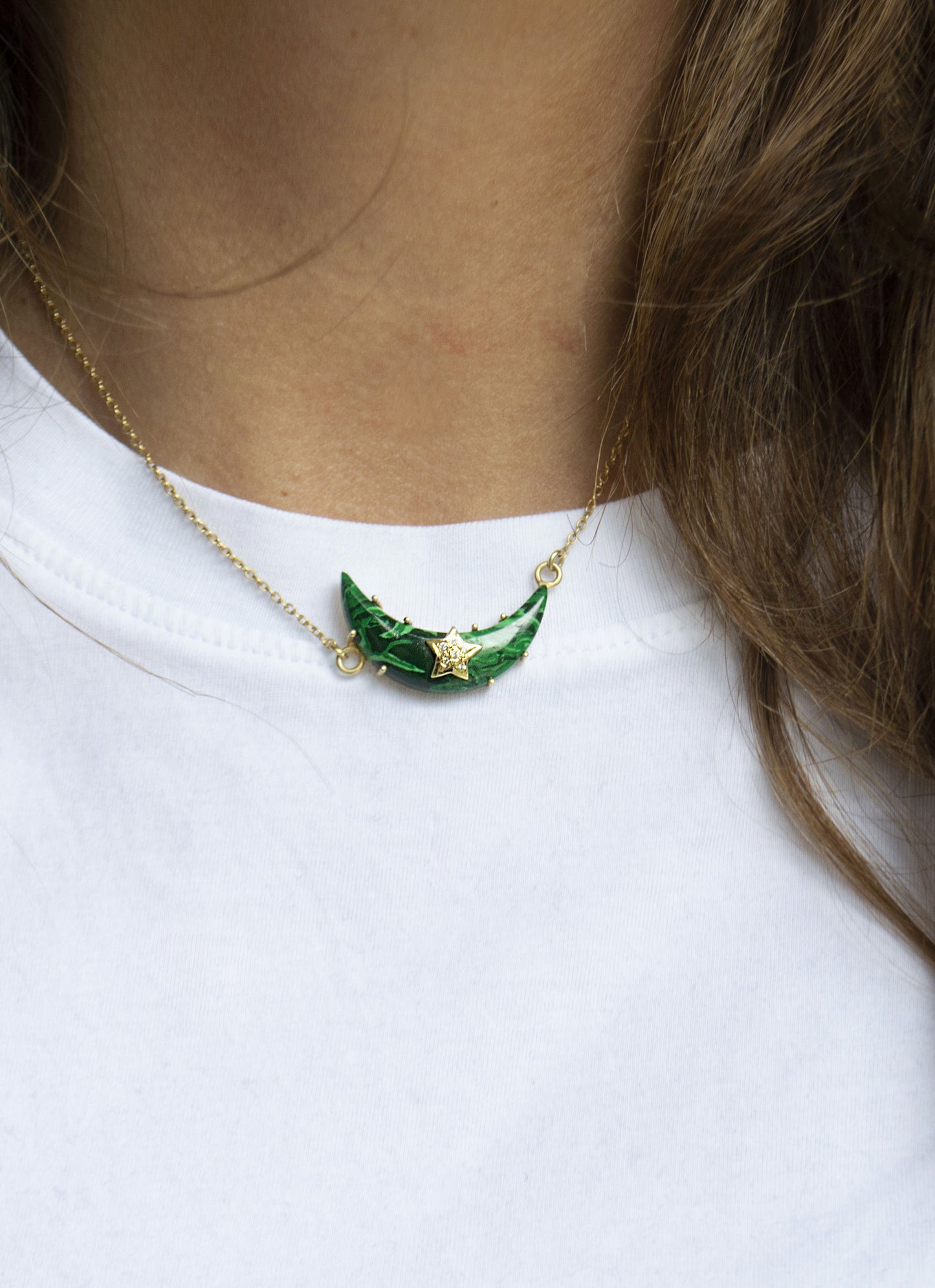 Collana Luna Malachite